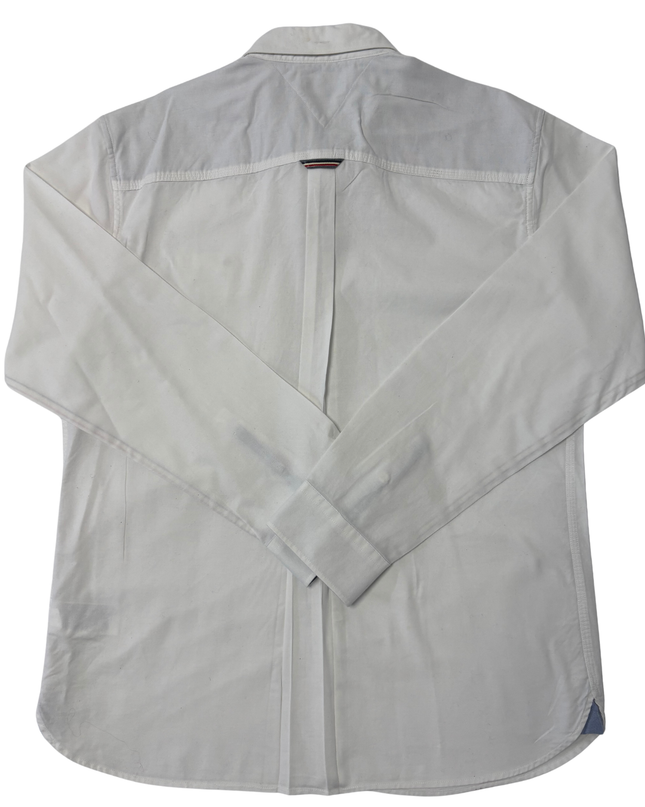 Tommy Hilfiger Denim White Cotton Oxford Long Sleeve Shirt