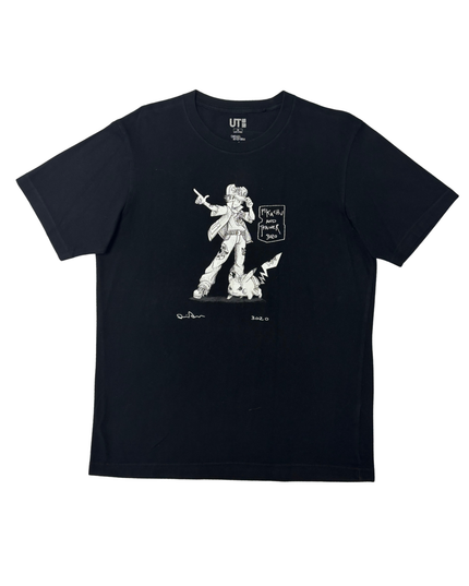 UNIQLO UT x Pokémon Pikachu and Trainer 3020 Graphic Black T-Shirt