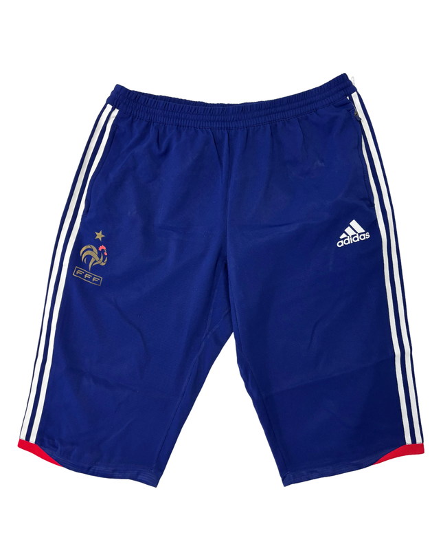 Adidas France FFF Blue ClimaCool 3-Stripes Football Shorts - XL | Waist: 36"