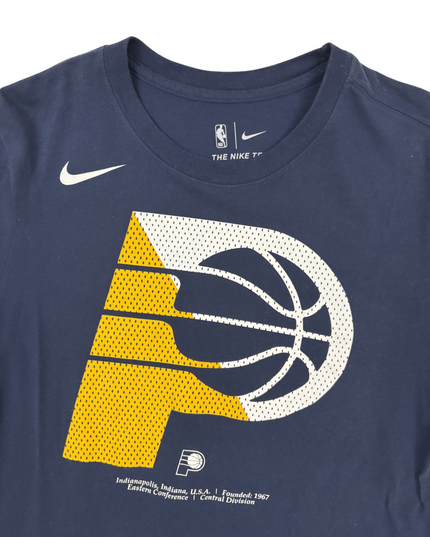 Nike NBA Indiana Pacers Dri-Fit Navy Blue Logo T-Shirt - S