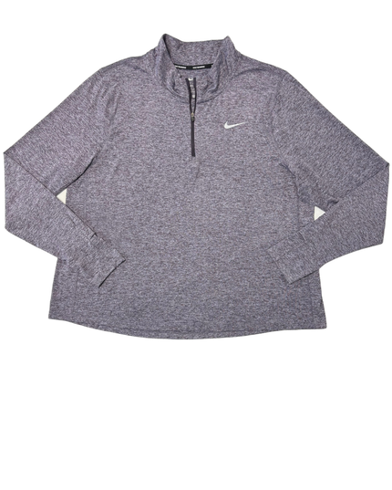 Nike Dri-FIT Heather Gray Running Quarter-Zip Pullover