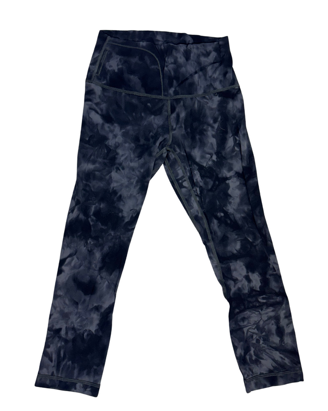 Lululemon Wunder Under Crop High-Rise - Ink Blue Tie-Dye - XS