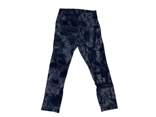 Lululemon Wunder Under Crop High-Rise - Ink Blue Tie-Dye - XS