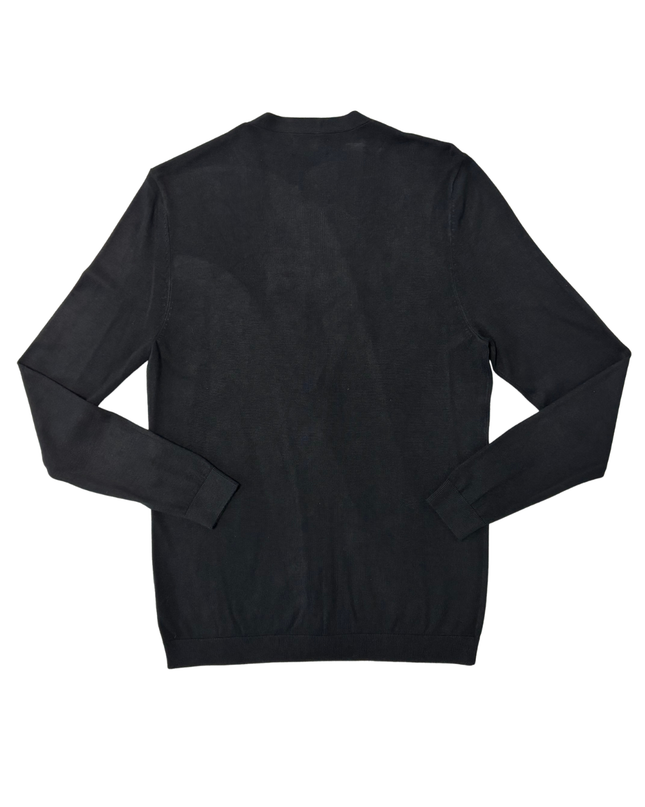 ZARA MAN Basic Black Lightweight Button-Up Cardigan