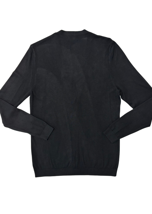 ZARA MAN Basic Black Lightweight Button-Up Cardigan