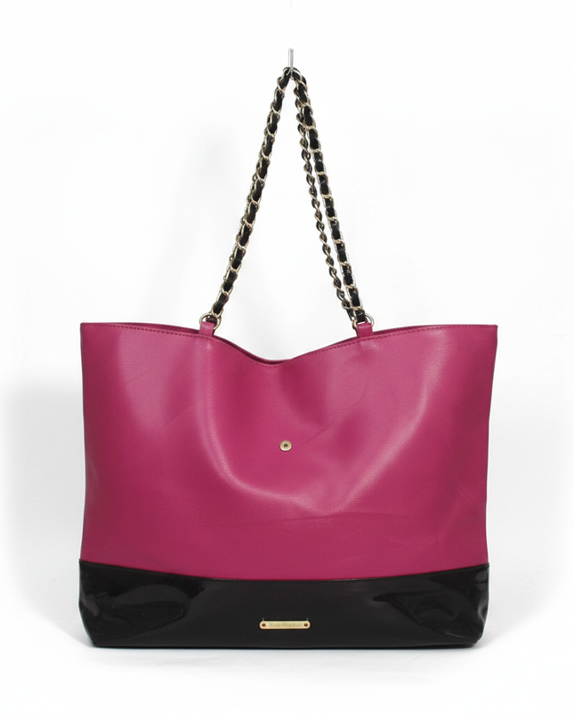Juicy Couture Pink/Black Chain Strap Tote Bag