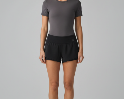 Lululemon Black Speed Up High-Rise Running Shorts