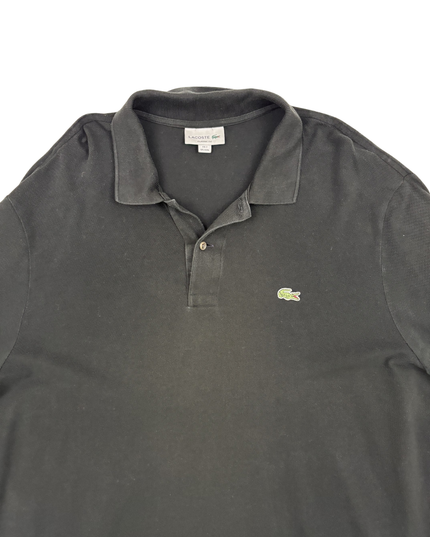 Lacoste Classic Fit Long Sleeve Cotton Piqué Black Polo Shirt - XL
