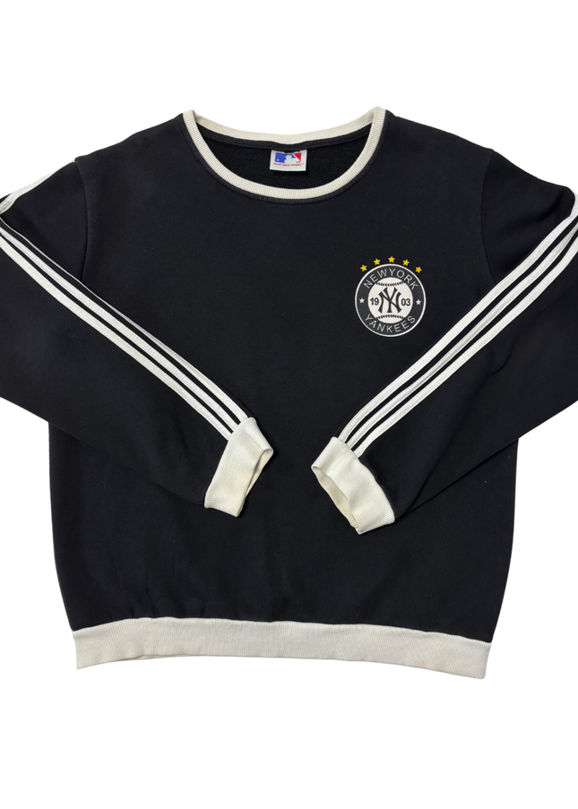 MLB New York Yankees 1903 Retro Logo & 3-Stripes Crewneck Sweatshirt