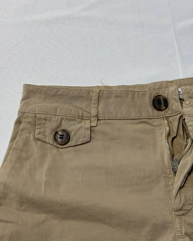 Zara Khaki Twill with Utility Pocket Detail Chino Shorts