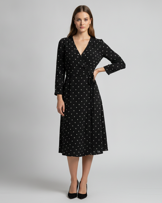 Abercrombie & Fitch Black Floral Print Button-Down Mini Dress