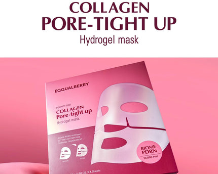 Eqqualberry Collagen Pore Tight Up Hydrogel Mask 4PCS