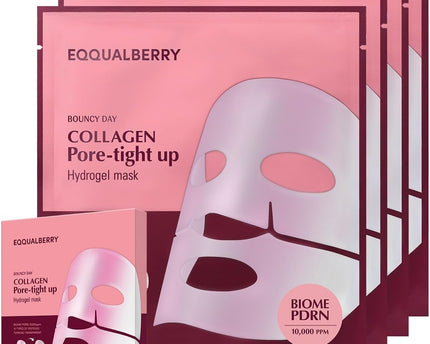 Eqqualberry Collagen Pore Tight Up Hydrogel Mask 4PCS