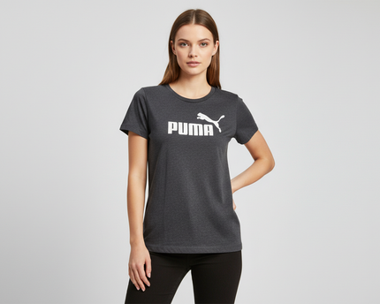Puma Dark Grey Graphic Logo T-Shirt