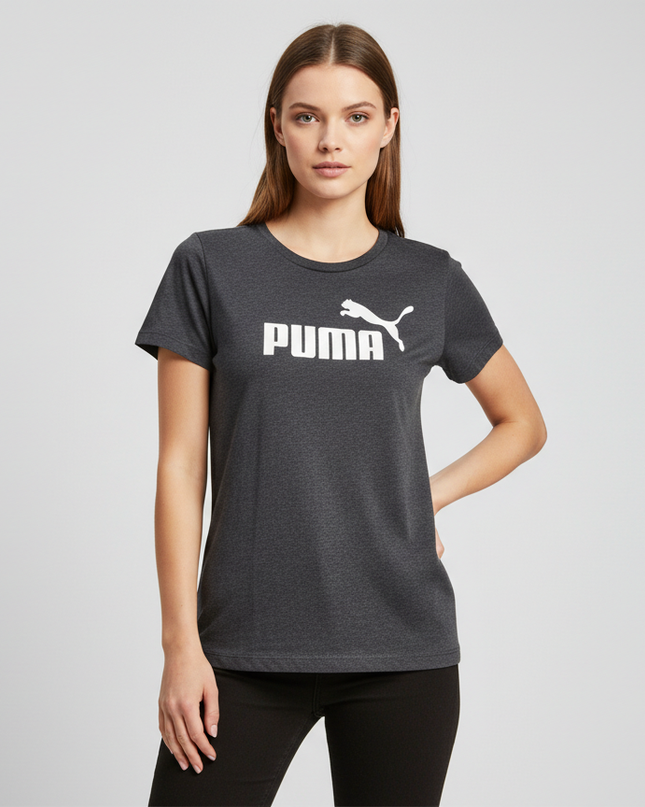 Puma Dark Grey Graphic Logo T-Shirt
