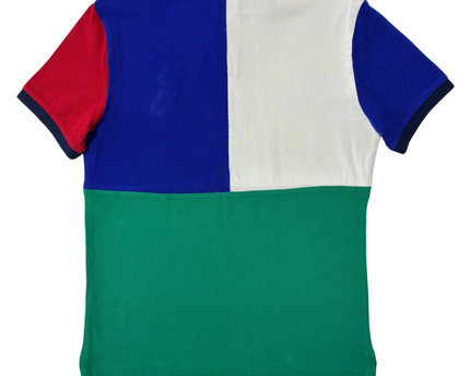 Ralph Lauren Custom Slim Fit Multicolor Block Piqué Polo Shirt - XS