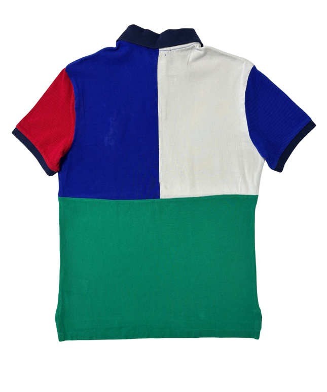 Ralph Lauren Custom Slim Fit Multicolor Block Piqué Polo Shirt - XS