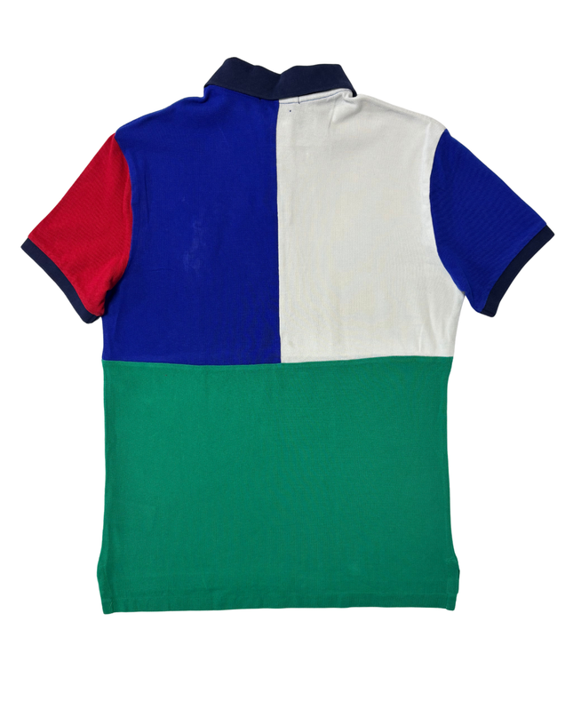 Ralph Lauren Custom Slim Fit Multicolor Block Piqué Polo Shirt - XS