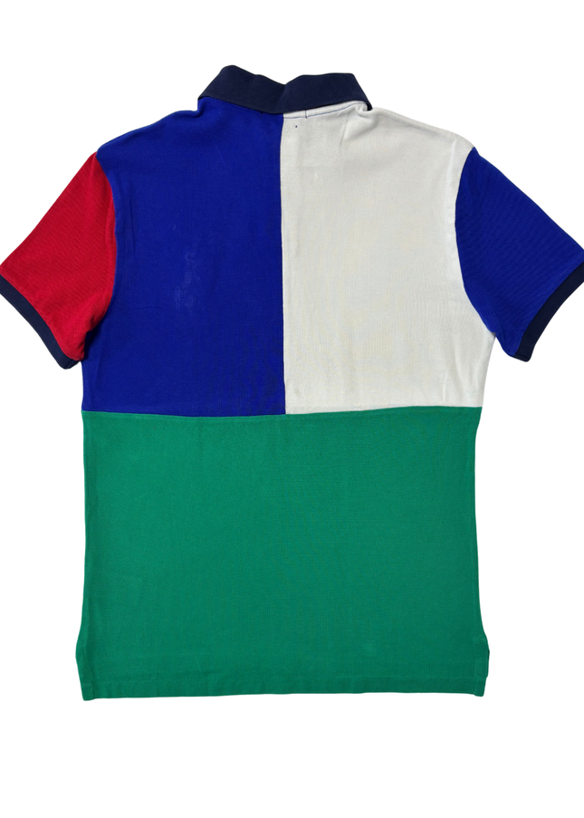 Ralph Lauren Custom Slim Fit Multicolor Block Piqué Polo Shirt - XS