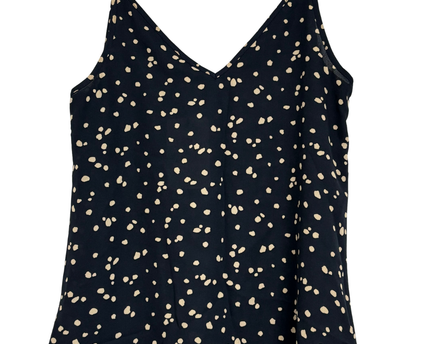 Primark Navy Blue Polka Dot V-Neck Spaghetti Strap Cami Top