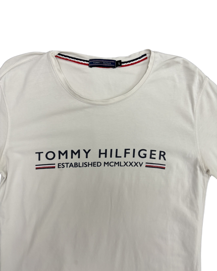 Tommy Hilfiger Established MCMLXXXV Graphic White T-Shirt - XS