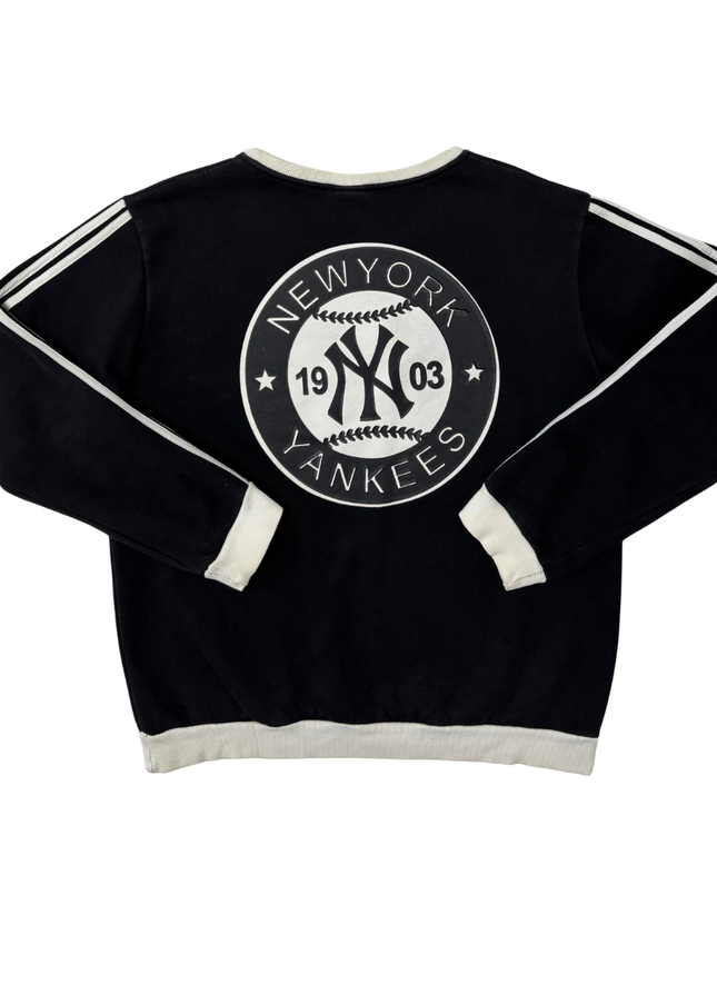 MLB New York Yankees 1903 Retro Logo & 3-Stripes Crewneck Sweatshirt