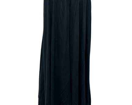 Ralph Lauren Solid Black Flowy A-Line Maxi Skirt