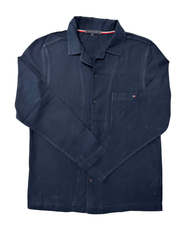 Tommy Hilfiger Navy Blue Long-Sleeve Shirt - S