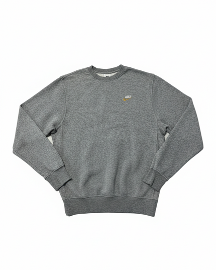 Nike Grey Embroidered Logo Fleece Sweatshirt