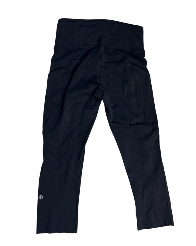 Lululemon Fast and Free High-Rise Crop Leggings with Side Pockets - Black - XS