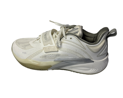 Anta White Silver Emblem Low Top Sneakers