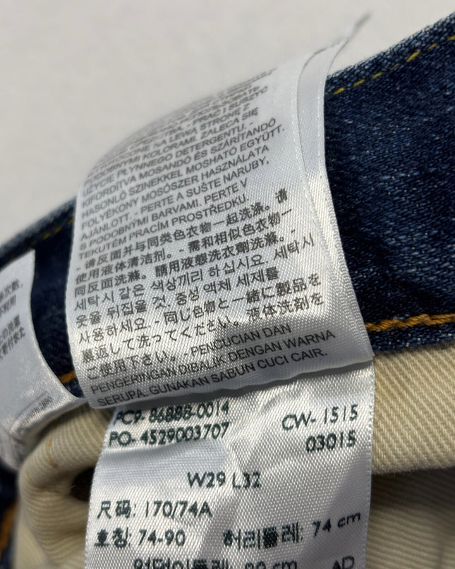 Levi's Blue Slim Fit Whiskered Denim Jeans