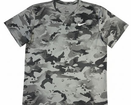Nike Grey Camo Dri-FIT Sports T-Shirt