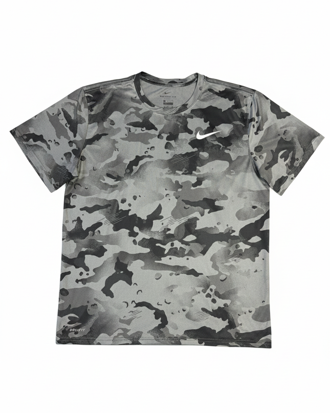 Nike Grey Camo Dri-FIT Sports T-Shirt