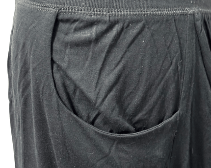 Ralph Lauren Solid Black Flowy A-Line Maxi Skirt