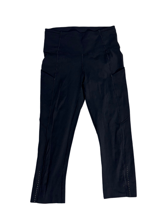 Lululemon Fast and Free High-Rise Crop Leggings with Side Pockets - Black - XS