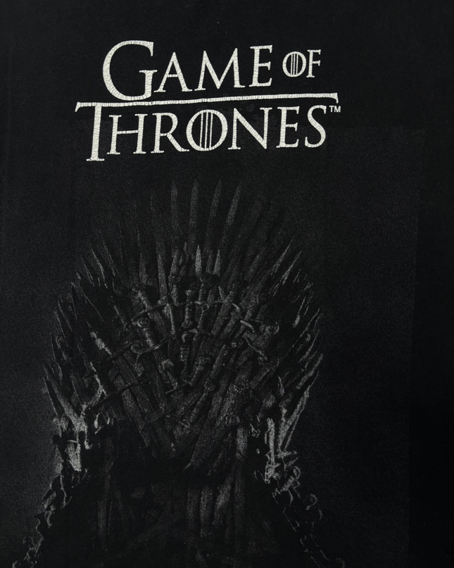 HBO Game of Thrones Iron Throne Graphic Black T-Shirt