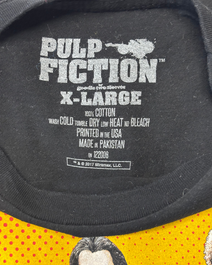 Pulp Fiction Graphic Black Movie T-Shirt - XL