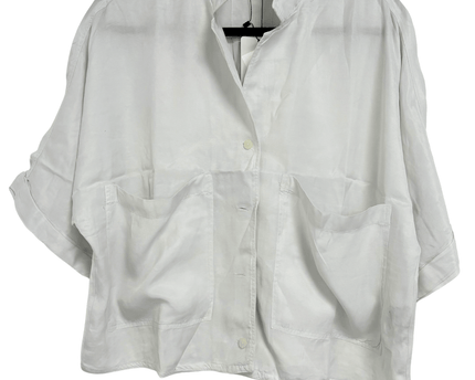 ZARA White Oversized Pocket Shirt