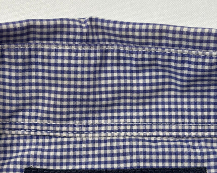 Tommy Hilfiger Blue Micro Gingham Long Sleeve Button-Down Shirt