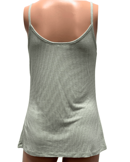 Jennifer Lopez Mint Green Glitter Ribbed Tank Top