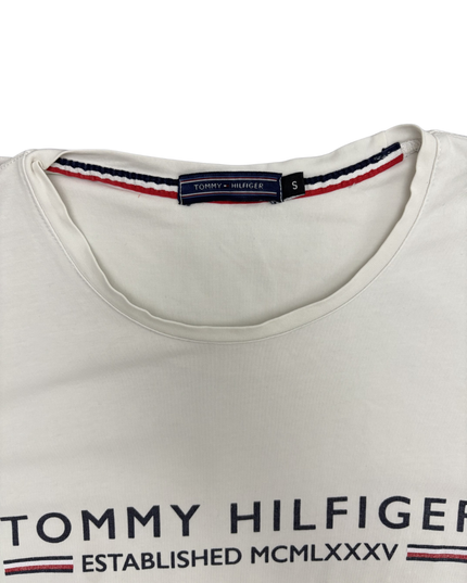 Tommy Hilfiger Established MCMLXXXV Graphic White T-Shirt - XS