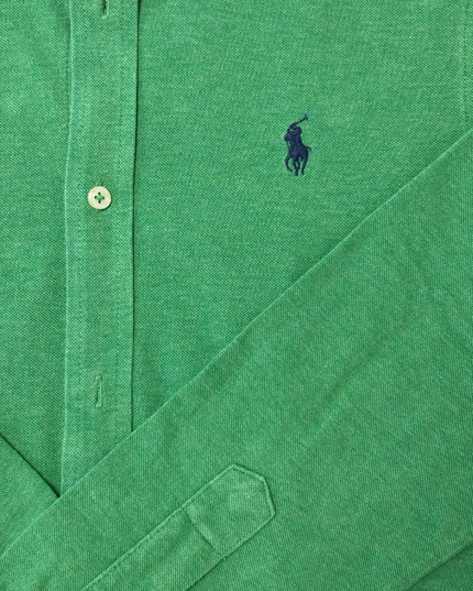 Ralph Lauren Featherweight Mesh Green Button-Down Shirt - XS
