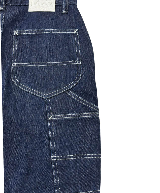Lee Vintage Modern Dark Wash High Rise Dungaree Ankle Jeans