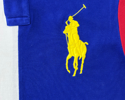 Ralph Lauren Custom Slim Fit Multicolor Block Piqué Polo Shirt - XS