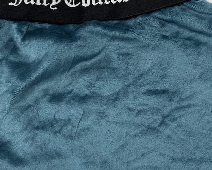 Juicy Couture Teal Velour with Rhinestone Logo Shorts