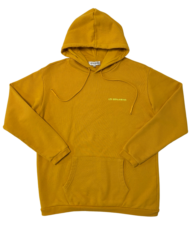 Les Benjamins Mustard Yellow Logo Hoodie