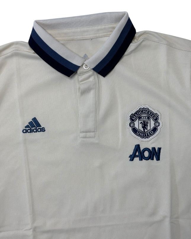 Adidas Manchester United AON White Climalite Polo Shirt S