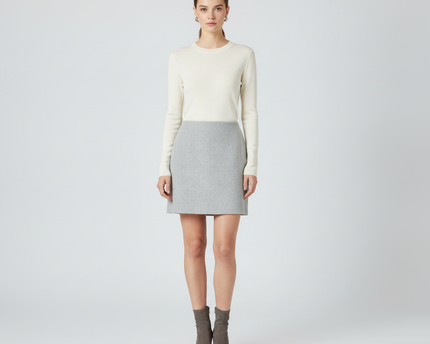 Calvin Klein Grey Textured Mini Skirt
