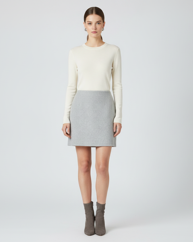 Calvin Klein Grey Textured Mini Skirt